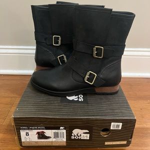 Sorel Major Moto Boots Women’s Size 8
